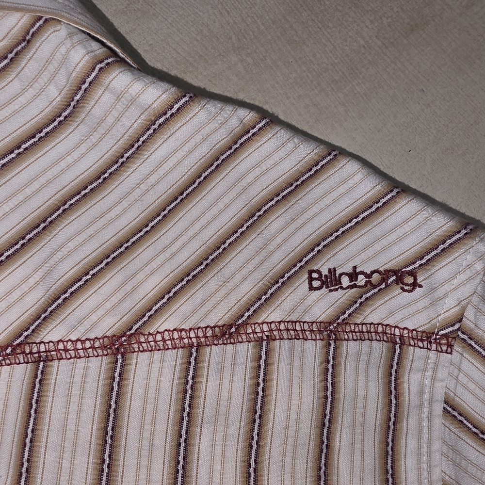 Men's XL Billabong Striped Woven Shirt - Casual Coastal & Surf Style. EUC - Picture 10 of 10